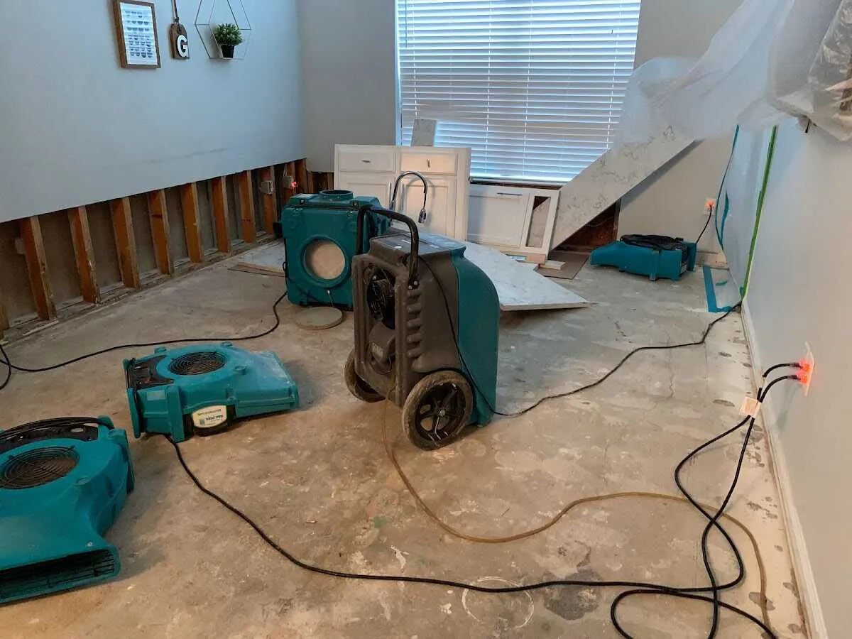 Dehumidifier in flood-cut room for Water Extraction & Removal in Emmett